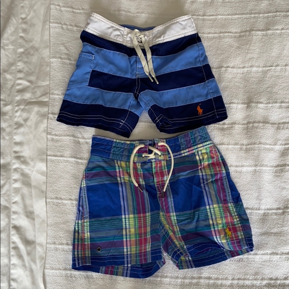Two Pairs of Boys Ralph Lauren Bathing Suits Sz 2